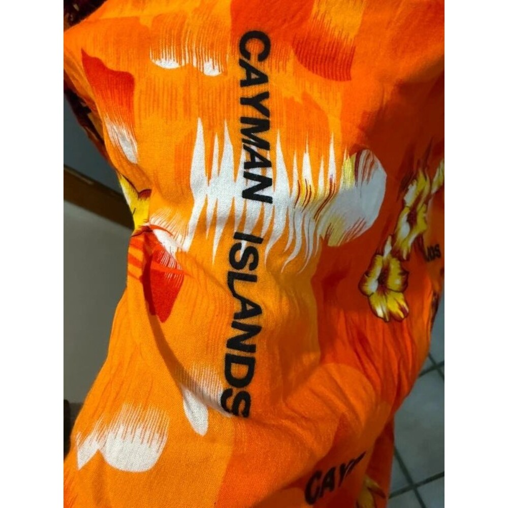 Orange tropical dress Cayman Islands - Picture 7 of 12
